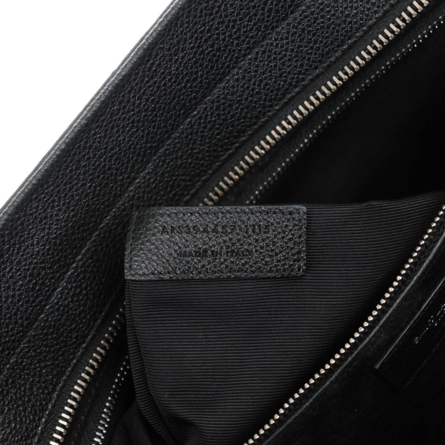 Saint Laurent Grained Calfskin Medium Cabas Rive Gauche Black 7 of 7