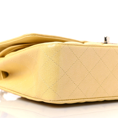 Chanel Iridescent Caviar Quilted Medium Double Flap Yellow 8 of 9