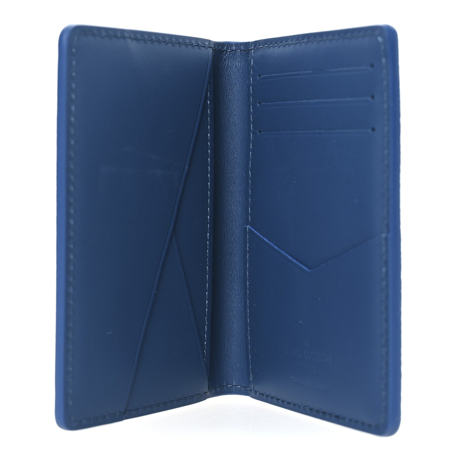 Louis Vuitton Grained Calfskin Aerogram Pocket Organizer Atlantic Blue 5 of 6