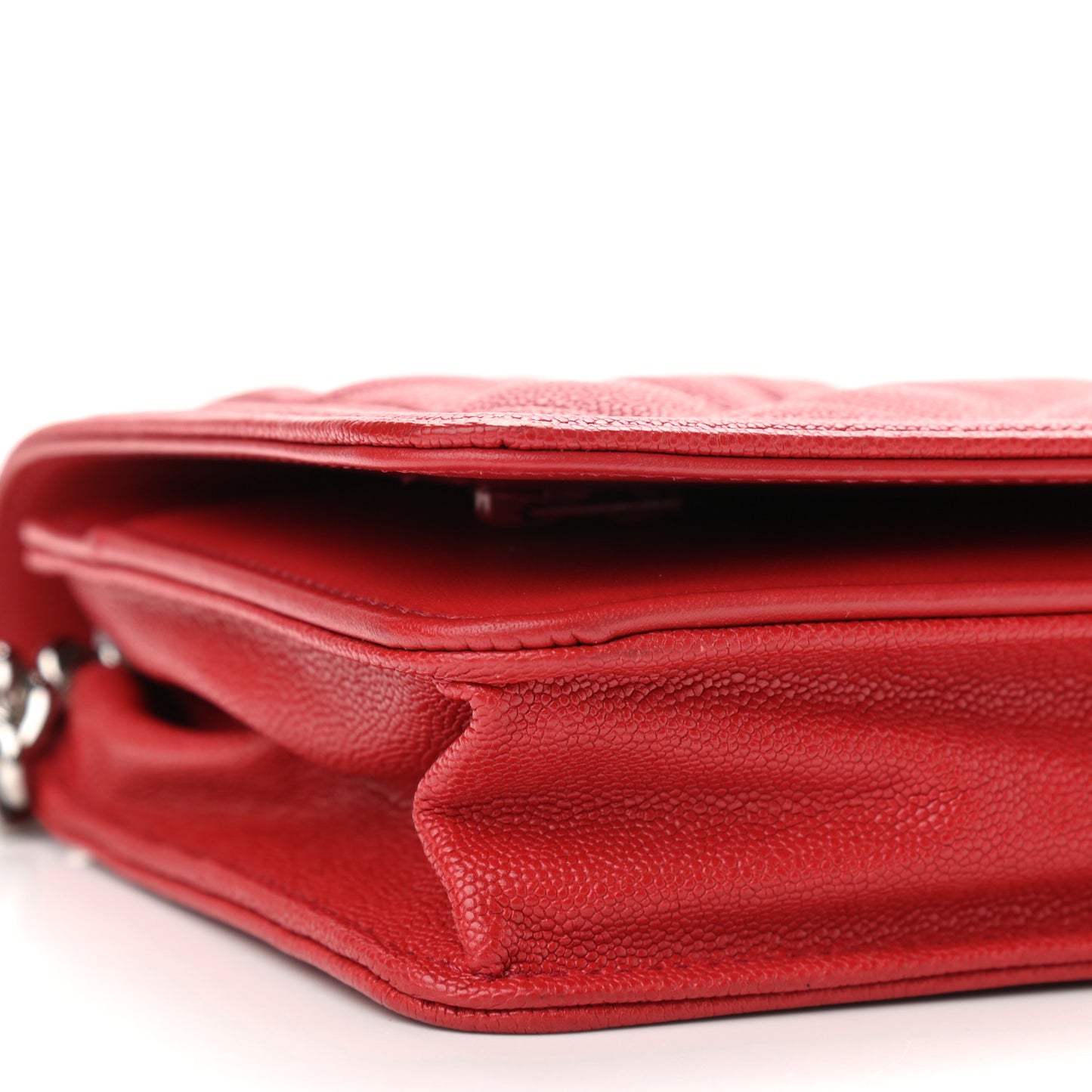 Caviar Quilted Boy Wallet On Chain WOC Red