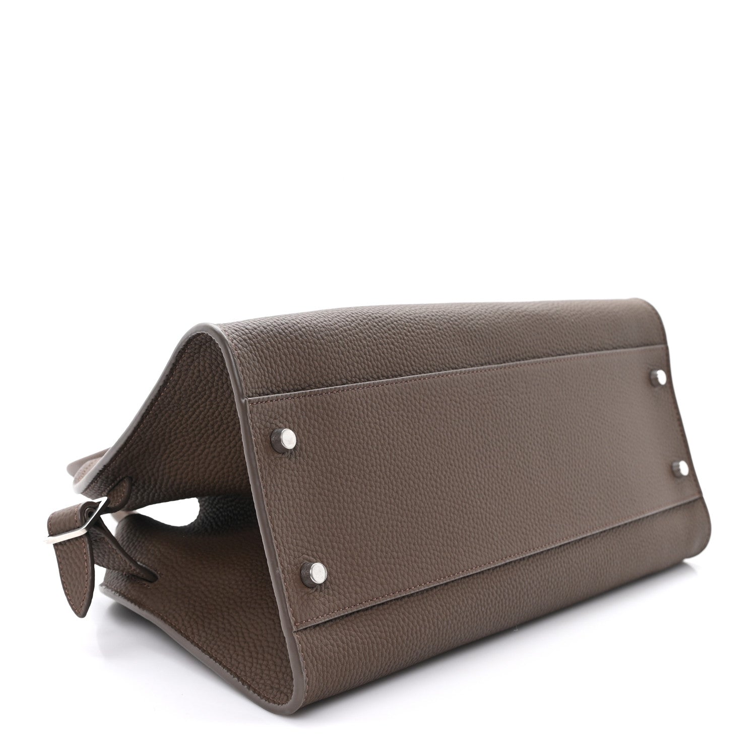 The Row Matte Grained Calfskin Margaux Shoulder 12 Dark Olive 4 of 9