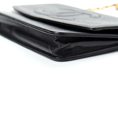 Chanel Caviar Timeless CC Wallet On Chain WOC Black 7 of 11