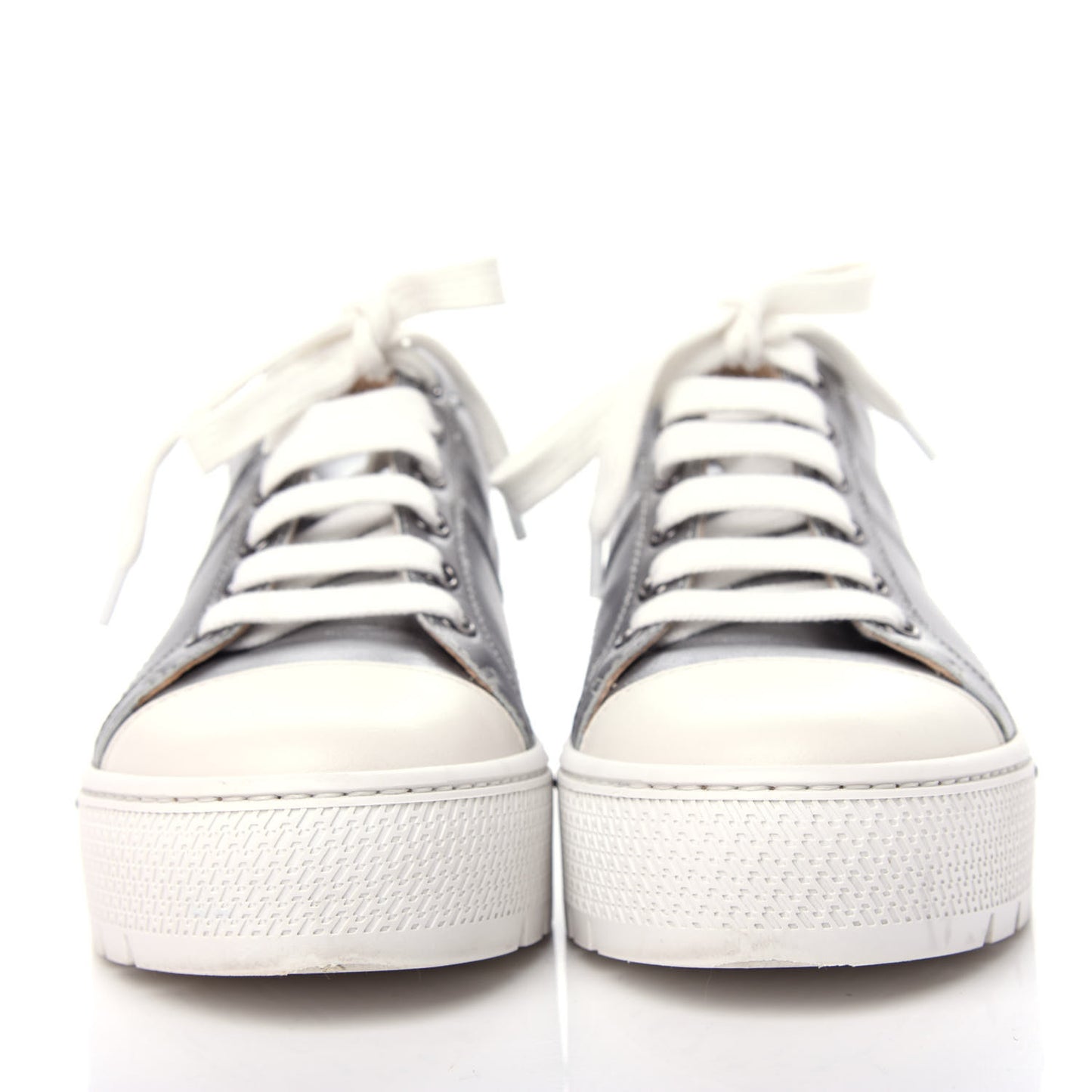 Metallic Epsom Womens Voltage Sneakers 35 Gris Argente Vieilli Black