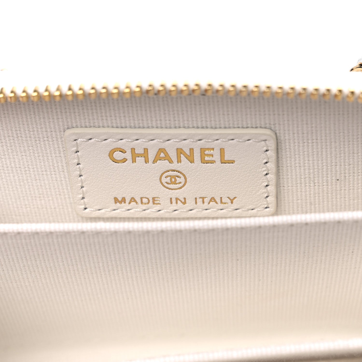 Chanel Tweed Quilted Bow Flap Card Holder On Chain White 6 of 11