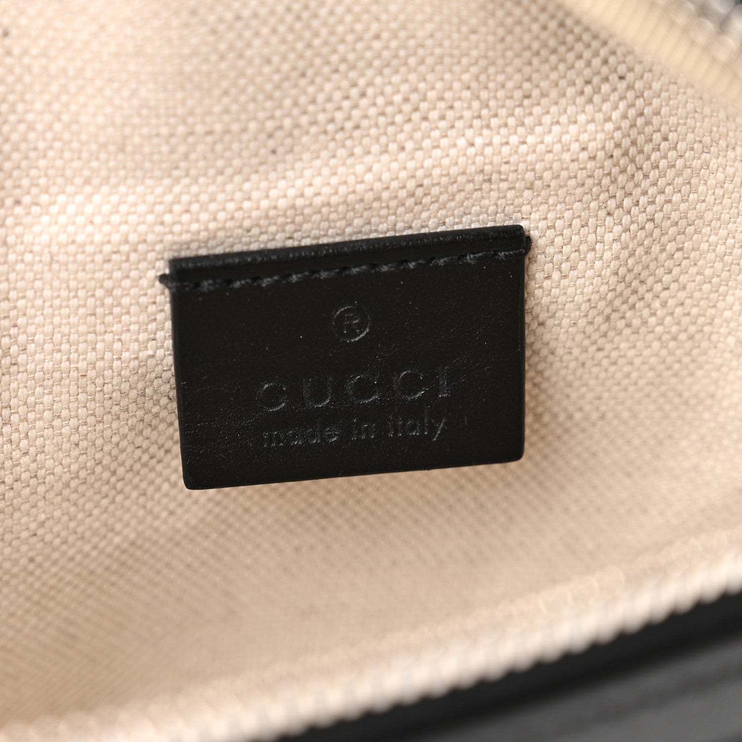 Gucci Calfskin GG Tennis Embossed Belt Bag Black 5 of 9