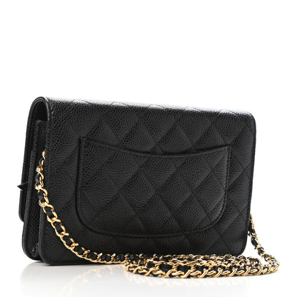 Chanel Caviar Quilted Wallet On Chain WOC Black 2 of 4