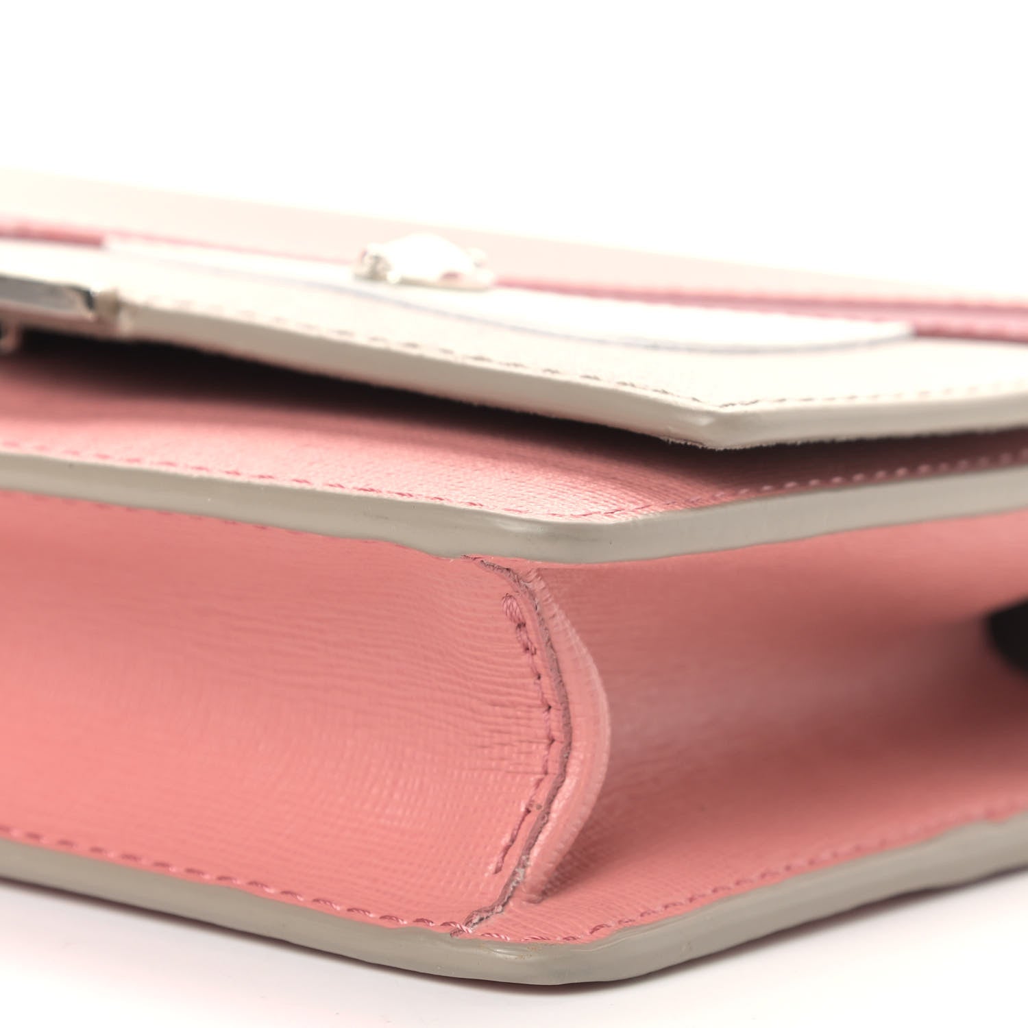 Fendi Vitello Elite Crystal Eye Monster Tube Wallet on Chain Grigio Polvere Ribes Multicolor 8 of 11