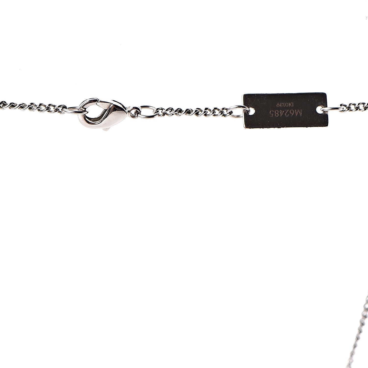 Louis Vuitton Zamac Palladium Monogram Charms Necklace Silver 4 of 6
