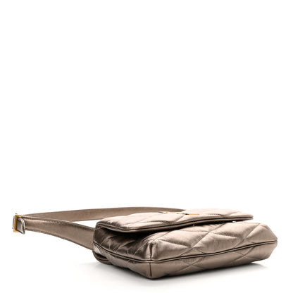 Saint Laurent Lambskin Quilted Le 57 Diamond Shoulder Bag Piombo 4 of 12