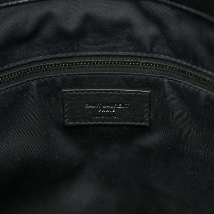 Saint Laurent Crinkled Calfskin Matelasse Monogram Medium Niki Shopper Tote Black 6 of 12