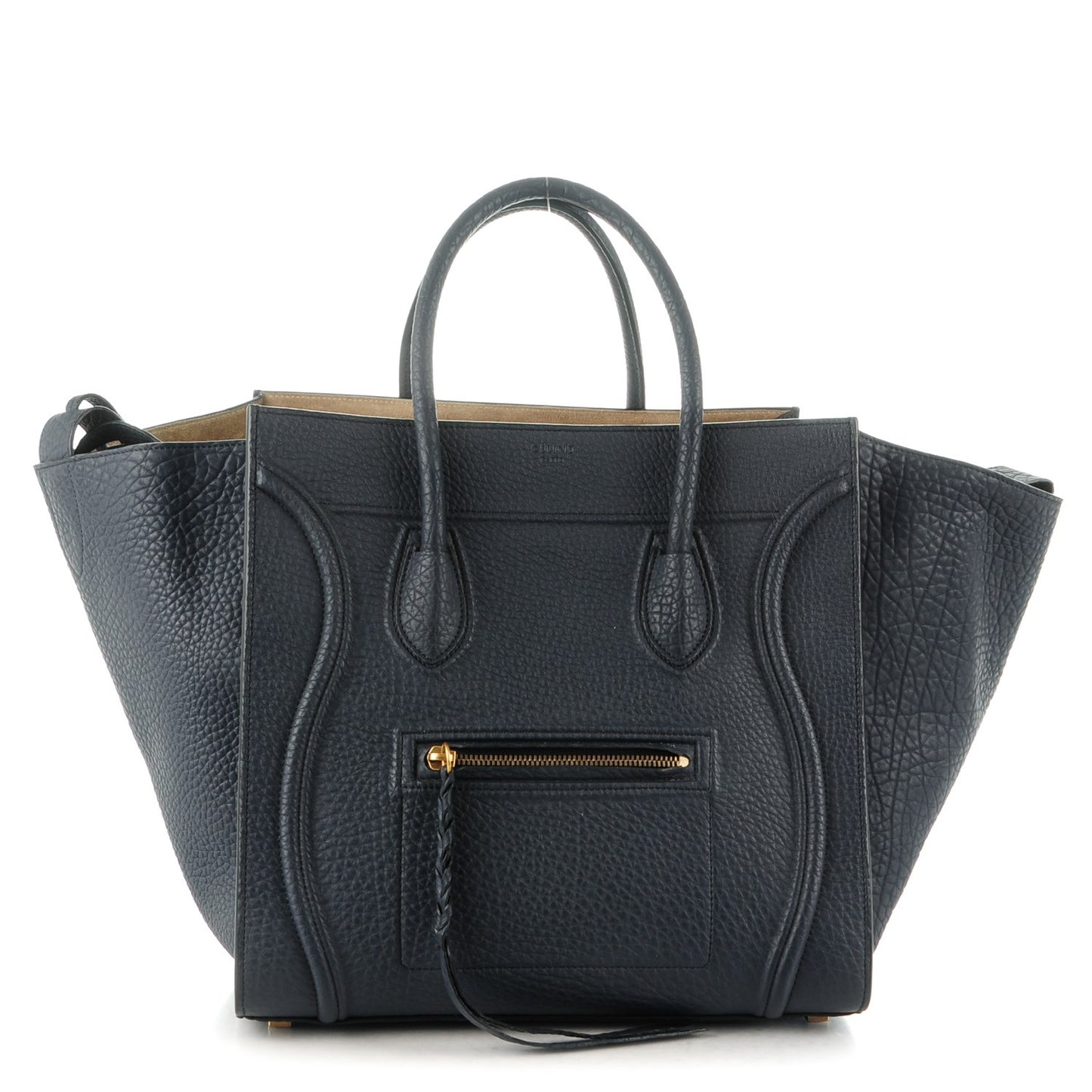 Bullhide Calfskin Medium Phantom Luggage Navy Blue