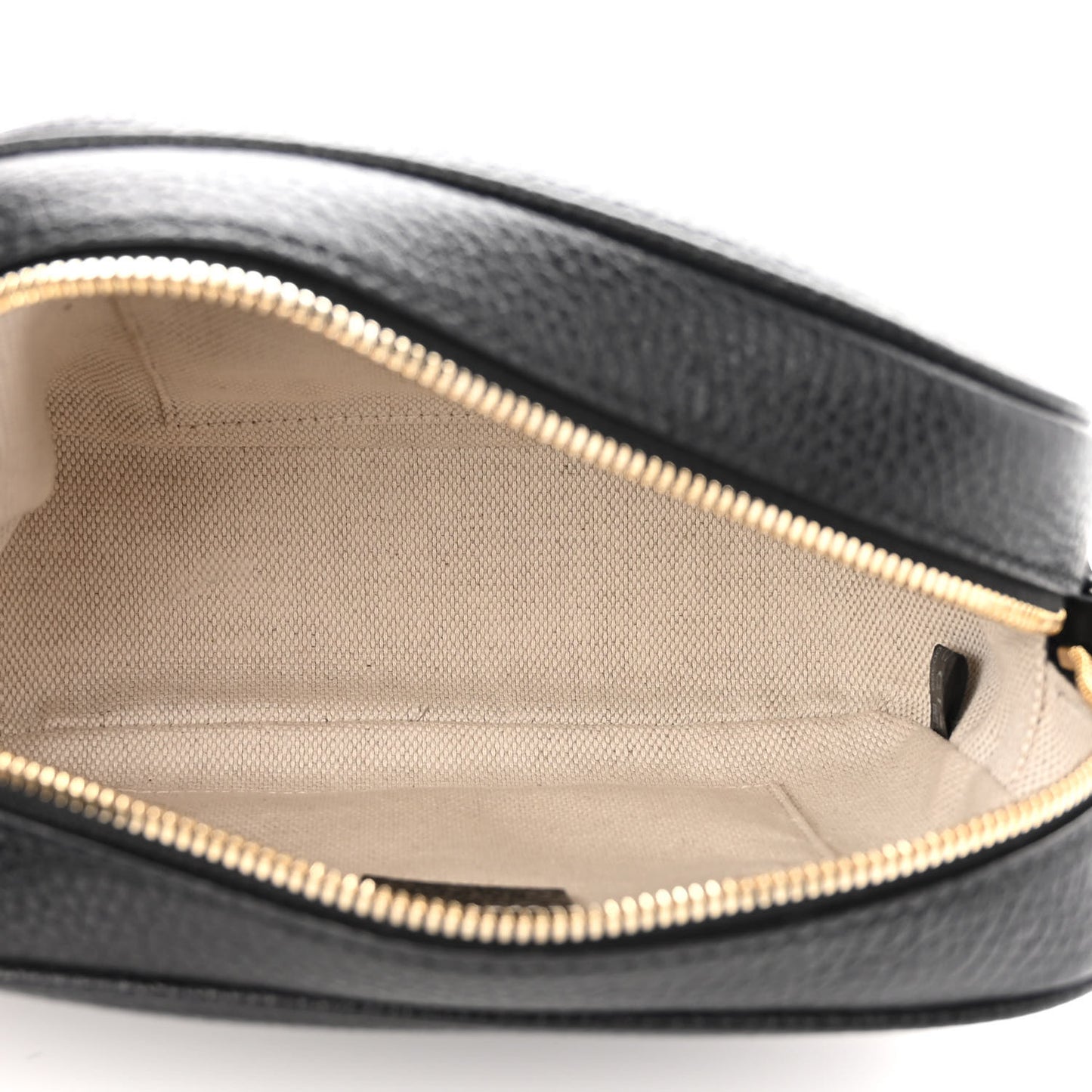 Pebbled Calfskin Small Soho Disco Bag Black