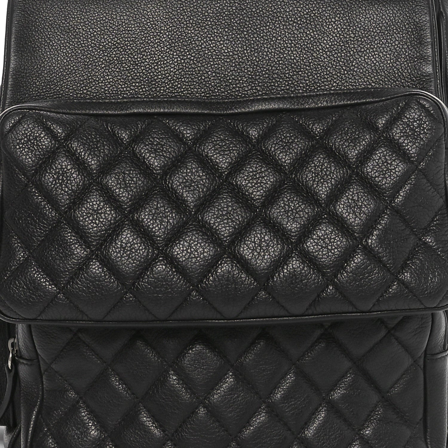 Chanel Grained Calfskin Quilted Large Casual Rock Backpack Black 8 of 12