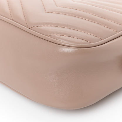 Gucci Calfskin Matelasse Small GG Marmont Chain Shoulder Bag Porcelain Rose 11 of 12