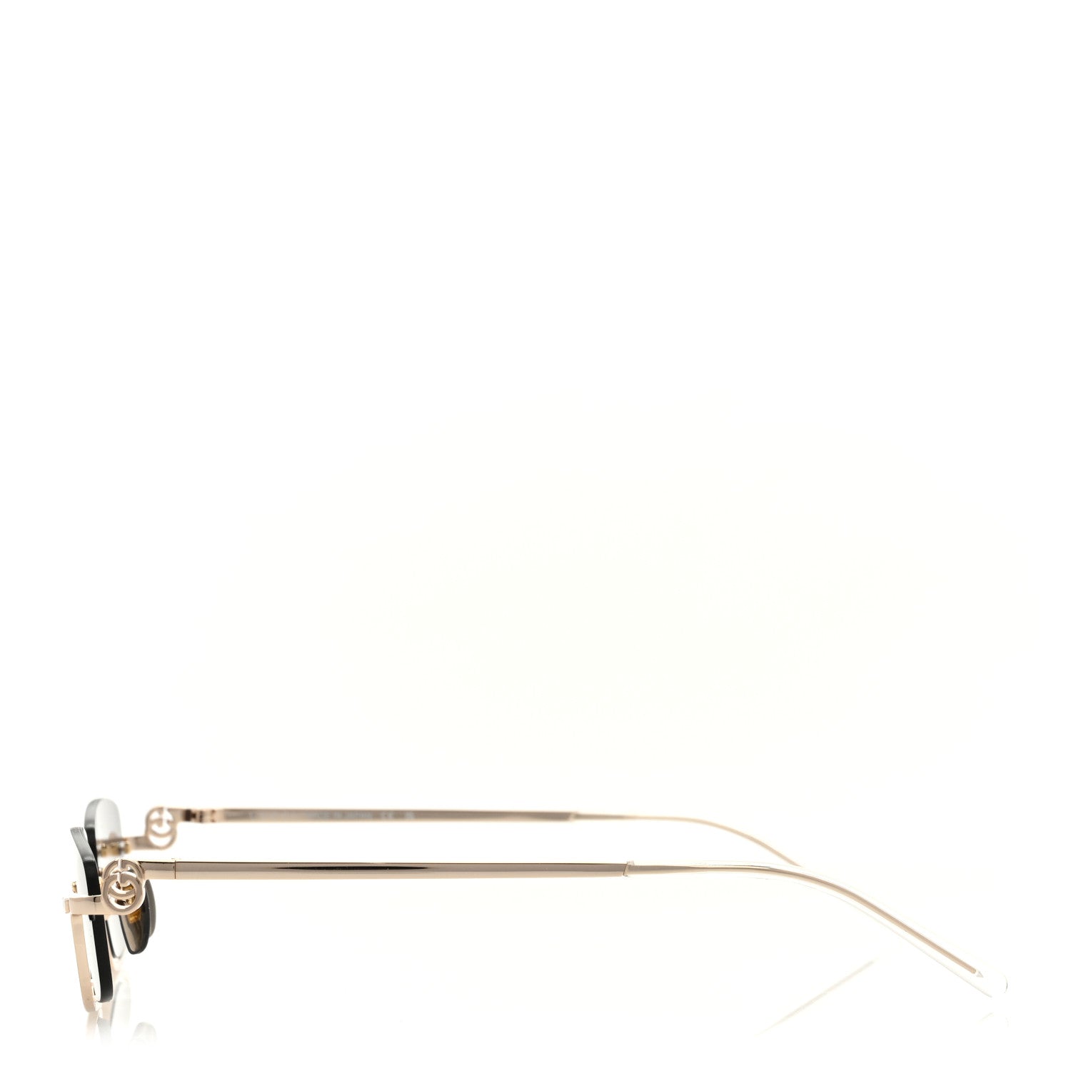 Gucci Metal Rectangular Frame Sunglasses GG1278S Brown Gold 3 of 8