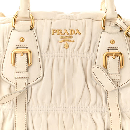 Prada Nappa Gaufre Shopping Satchel White 8 of 22