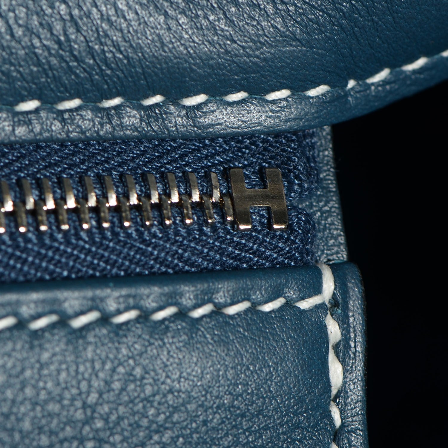 Hermes Swift Toile Ghillies Birkin 40 Bleu De Prusse 21 of 28