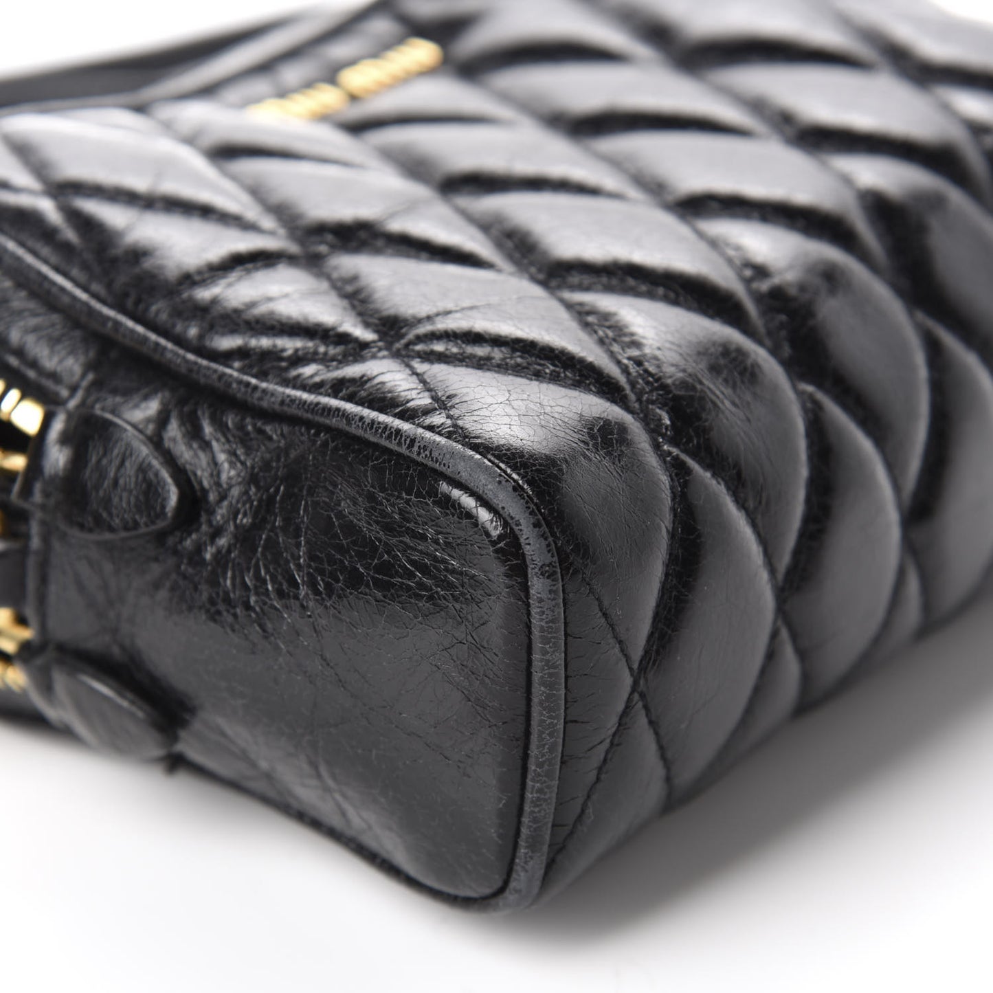 Vitello Lux Matelasse Camera Bag Black