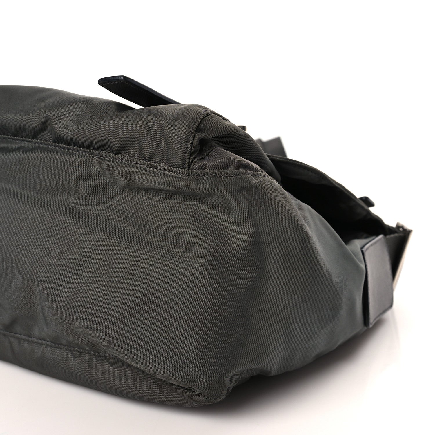 Prada Tessuto Nylon Saffiano Vela Messenger Bag Bosco 9 of 9