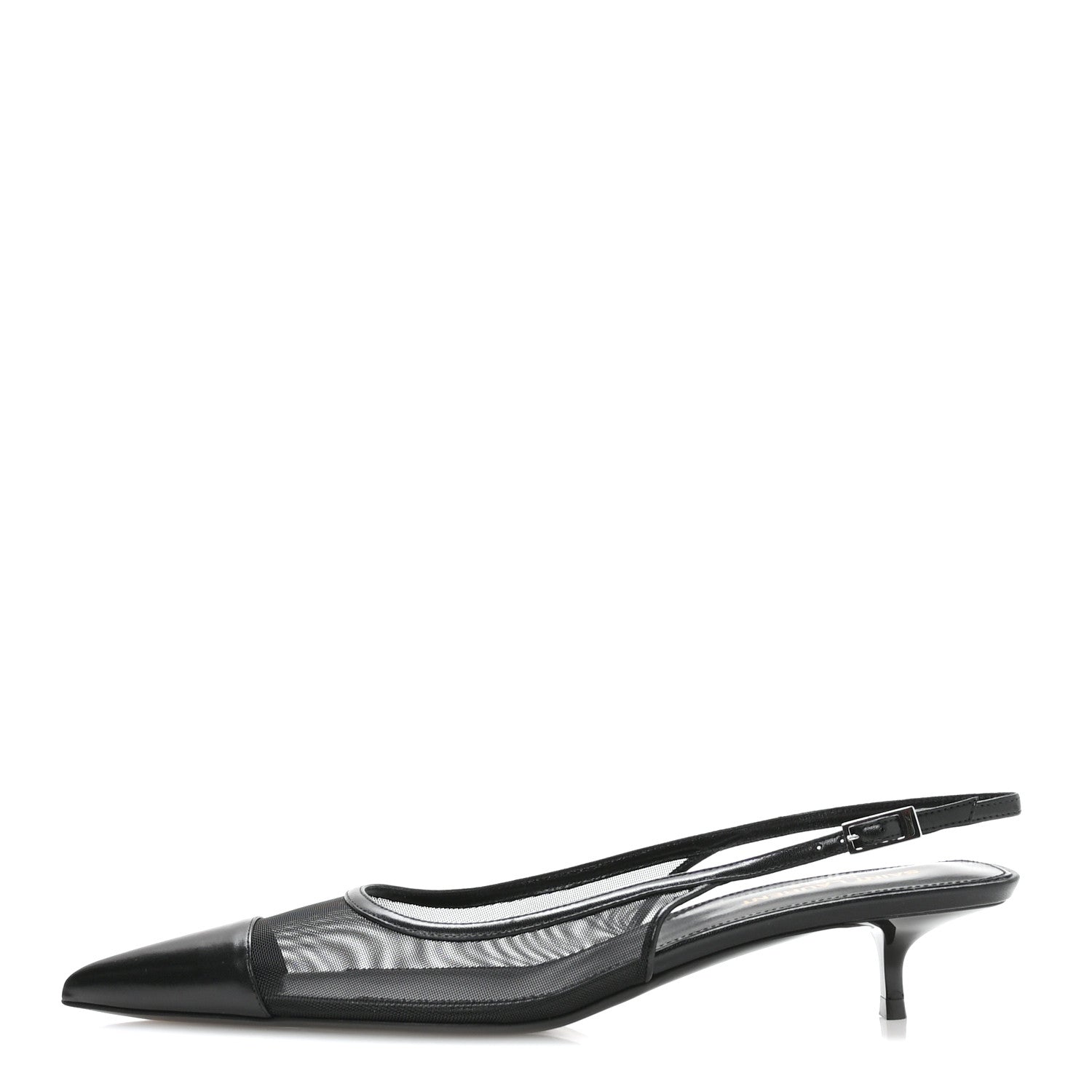 Saint Laurent Mesh Oxalis Slingback 30 Pumps 38 Black 1 of 8