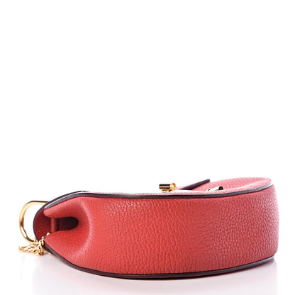 Chloe Grained Lambskin Mini Drew Shoulder Bag Plaid Red 4 of 9