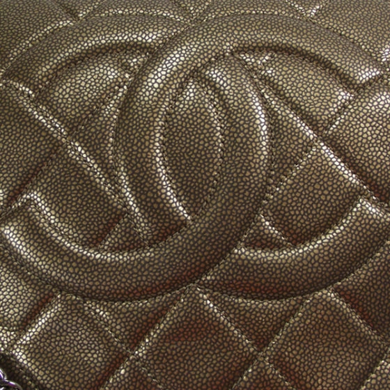 Chanel Caviar Timeless Classic Shopping Tote Bronze 6 of 10