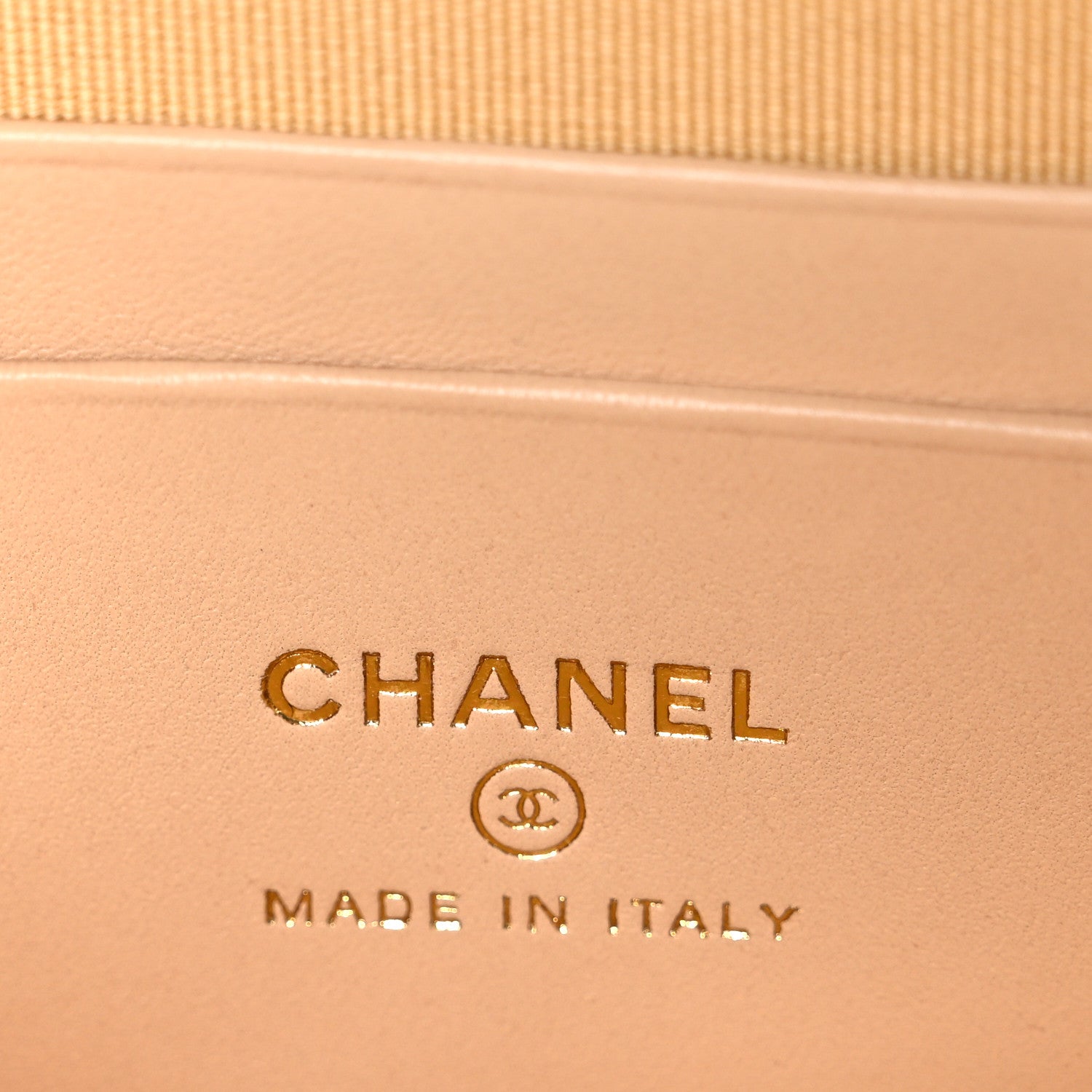 Chanel Braided Raffia Quilted Top Handle Slim Vanity Case With Chain Beige 5 of 10