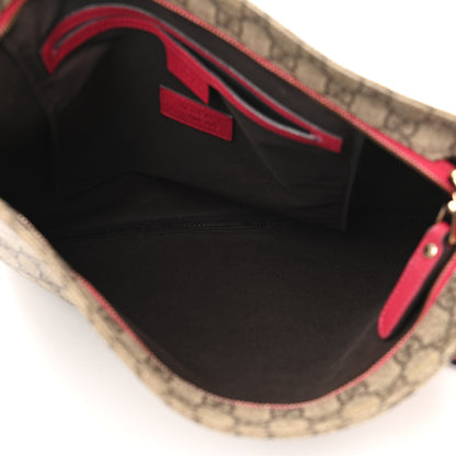 Gucci GG Supreme Monogram Medium Flat Messenger Bag Pink 5 of 14