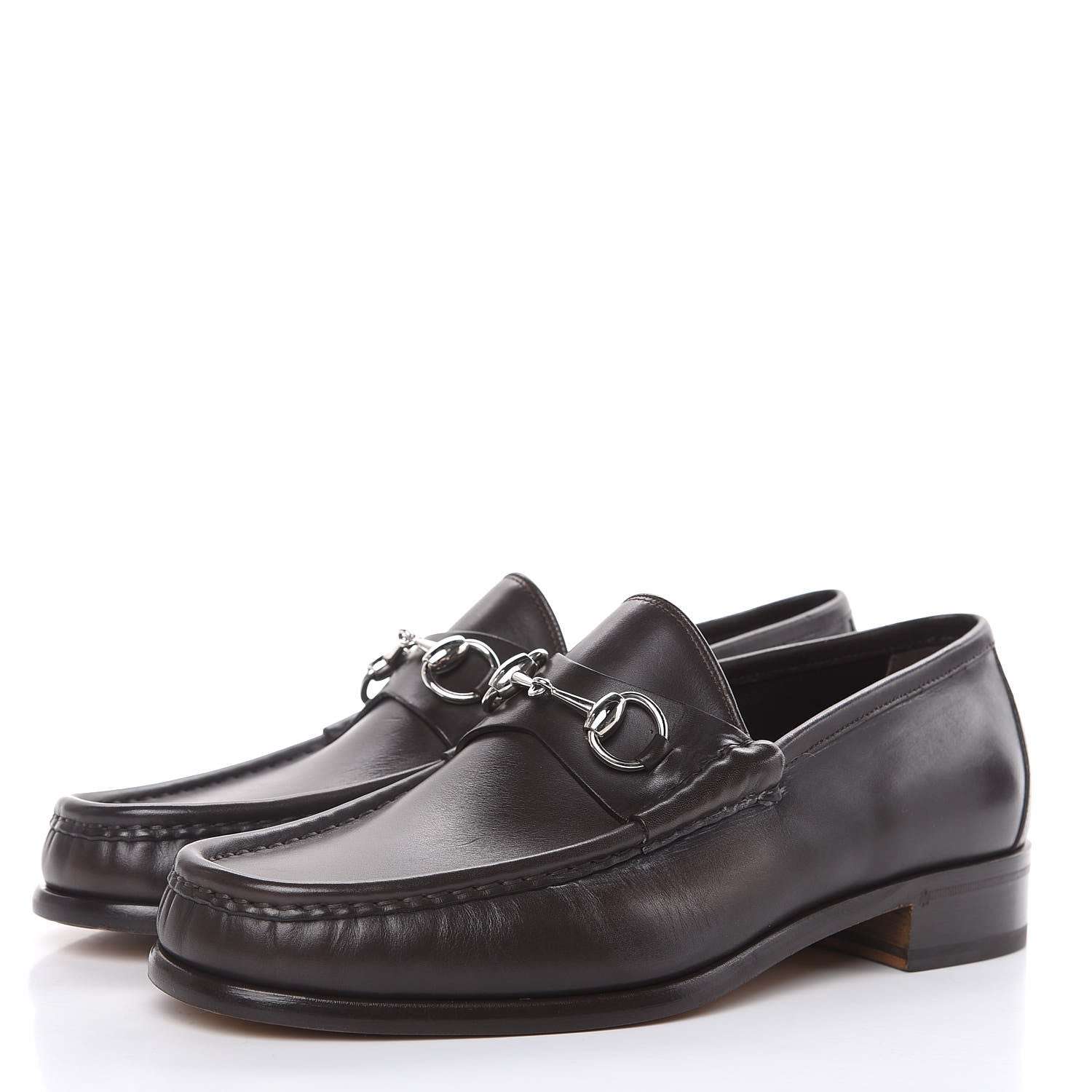 Gucci Calfskin Mens 1953 Horsebit Loafers 8.5 Marrone 3 of 10