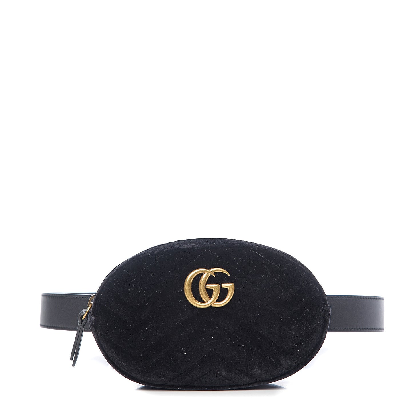 Velvet Matelasse GG Marmont Belt Bag 85 34 Black