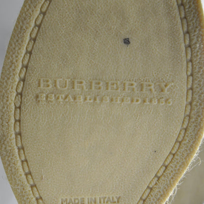 Burberry Patent Nova Check Trim Espadrille Wedges 40 Black 6 of 8