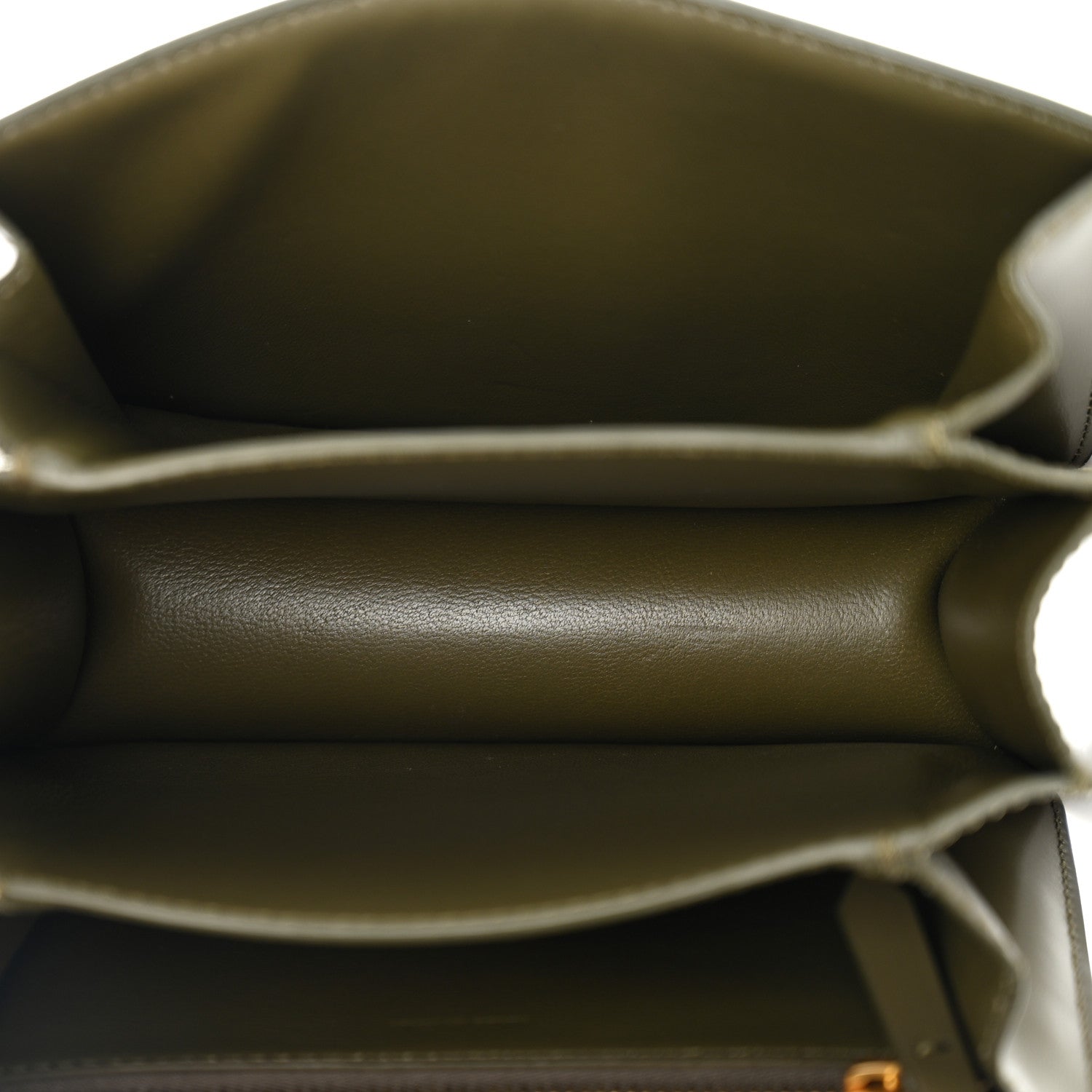 Celine Box Calfskin Small Classic Box Flap Bag Army Green 4 of 10