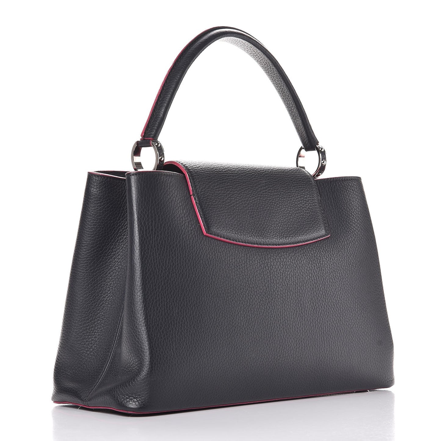 Taurillon Capucines MM Cobalt Fuchsia