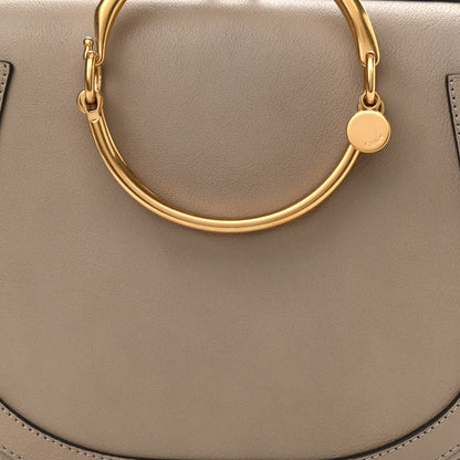 Chloe Calfskin Suede Medium Nile Bracelet Bag Motty Grey 9 of 11