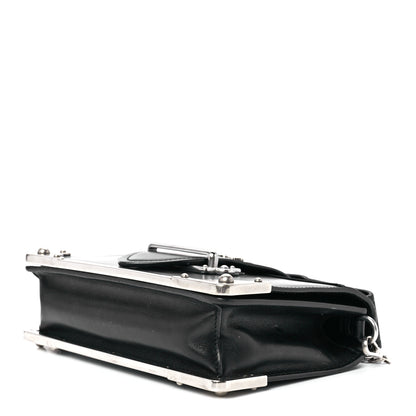 Prada City Calfskin Cahier Chain Wristlet Clutch Black 8 of 10