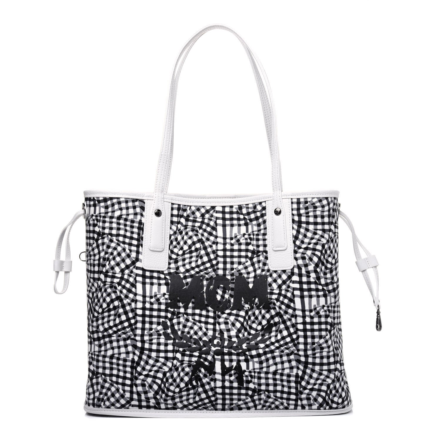 MCM Visetos Medium Liz Reversible Shopper Tote White 3 of 15