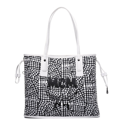 MCM Visetos Medium Liz Reversible Shopper Tote White 3 of 15