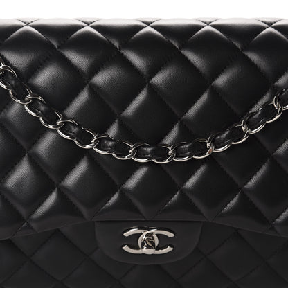 Chanel Lambskin Quilted Jumbo Double Flap Black 17 of 17