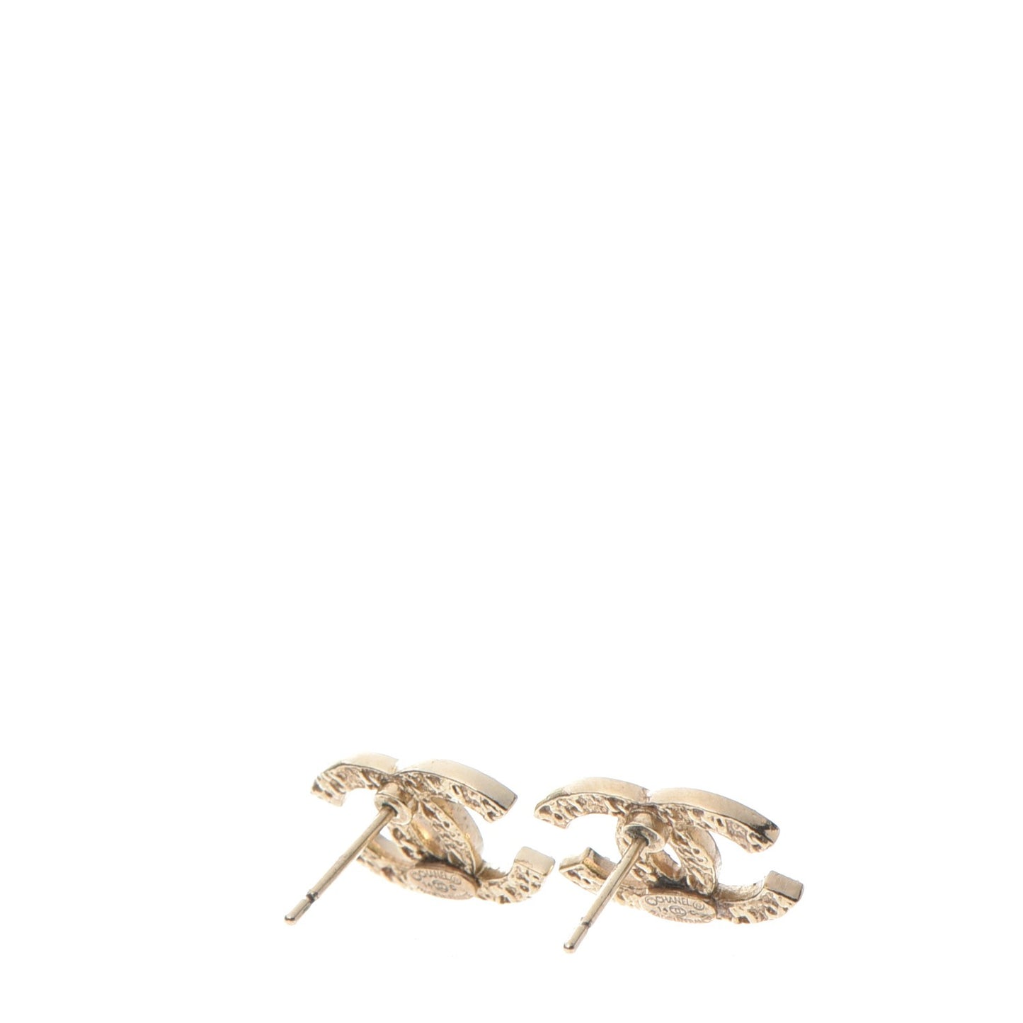 Chain CC Earrings Gold
