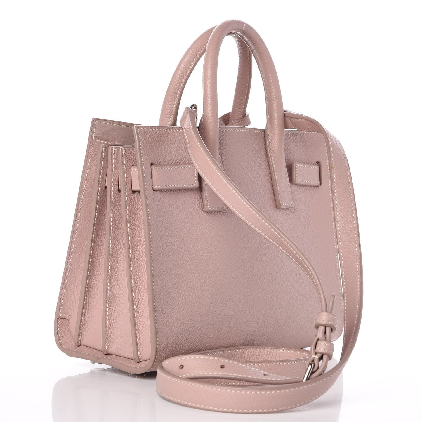 Grained Calfskin Nano Sac De Jour Antique Rose