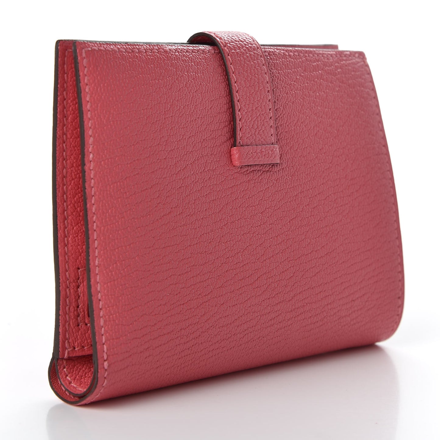 Chevre Mysore Bearn Compact Wallet Rose Lipstick