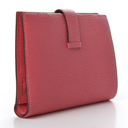 Hermes Chevre Mysore Bearn Compact Wallet Rose Lipstick 3 of 7