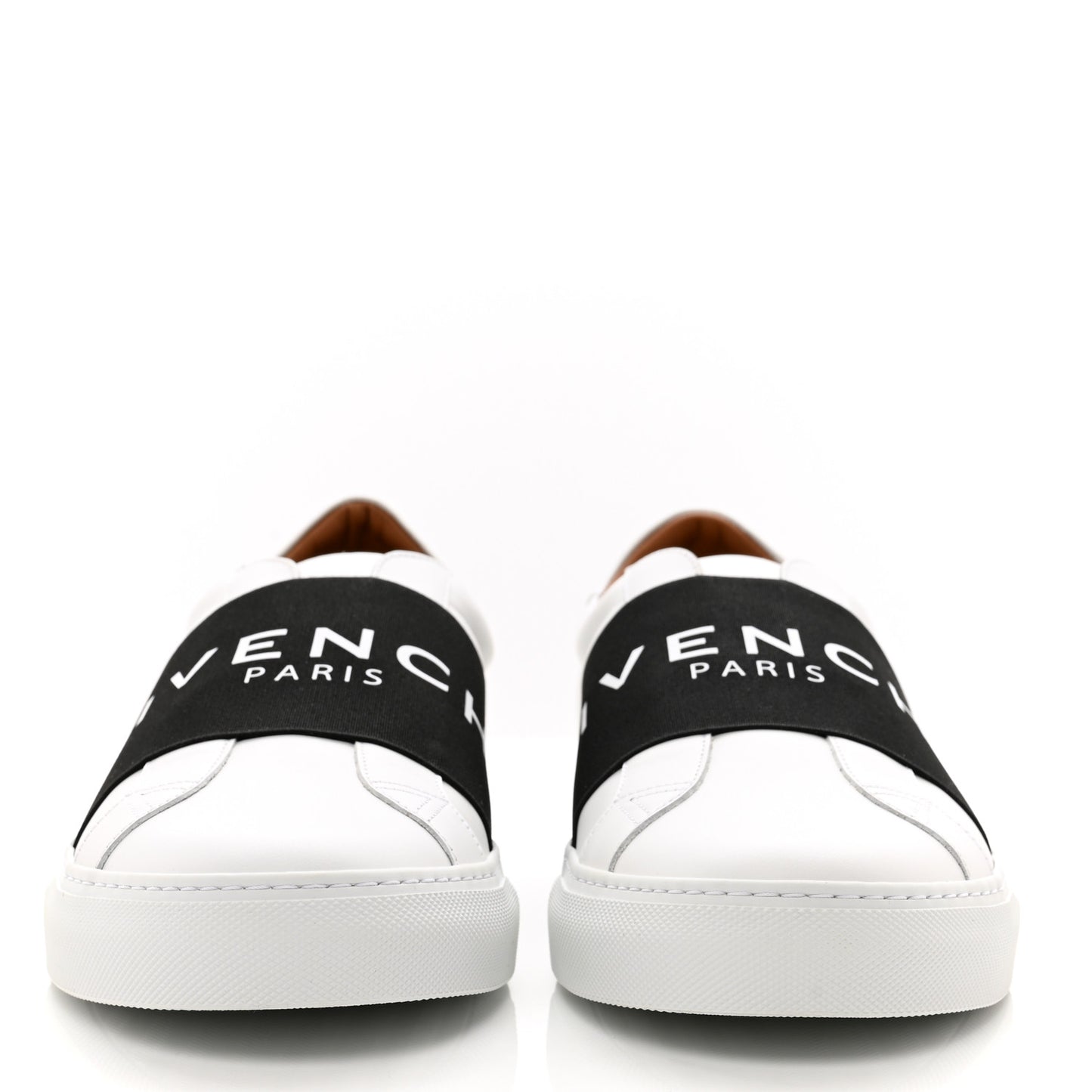 Calfskin Band Logo Mens Urban Street Sneakers 45 White Black
