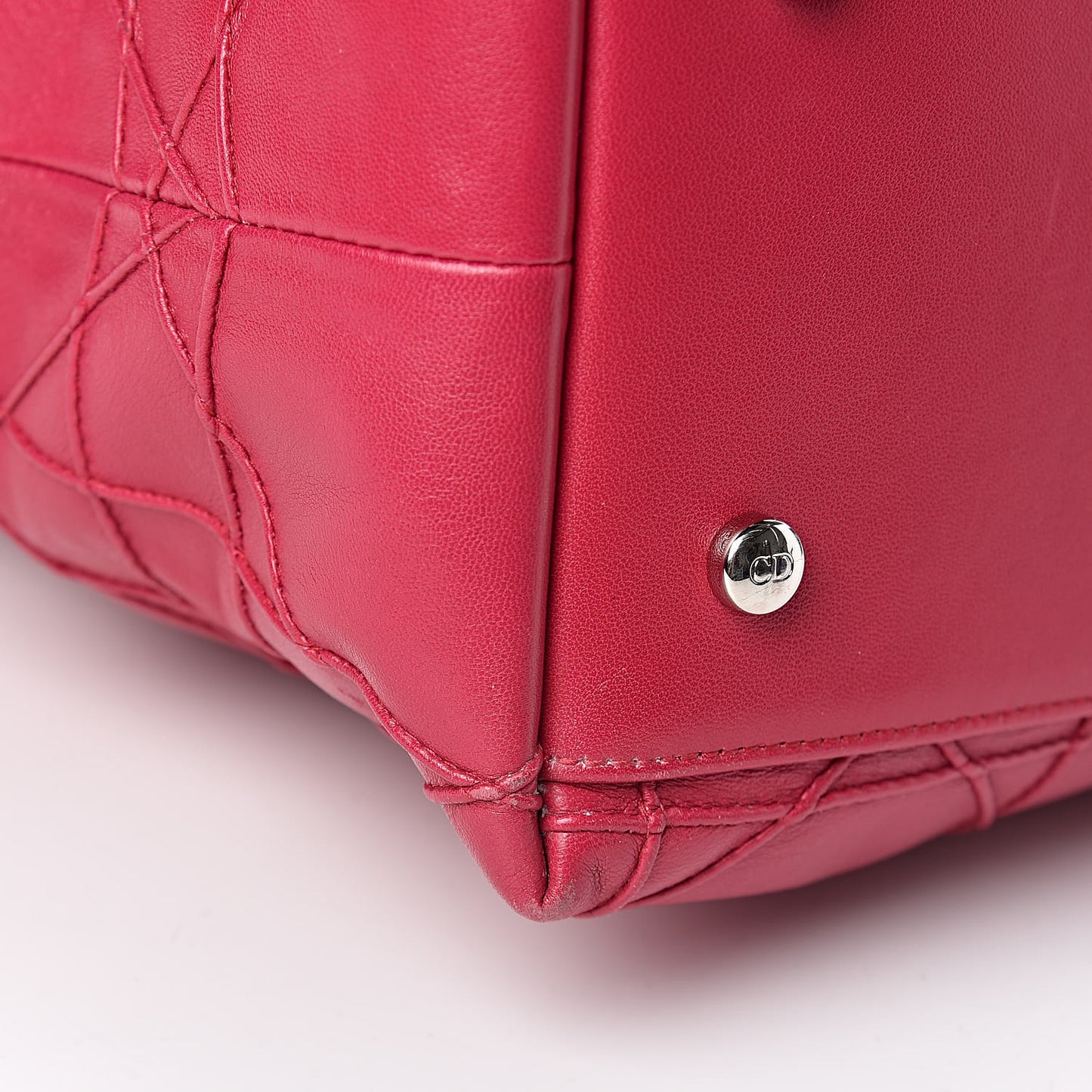 Lambskin Cannage Medium Granville Tote Fuchsia