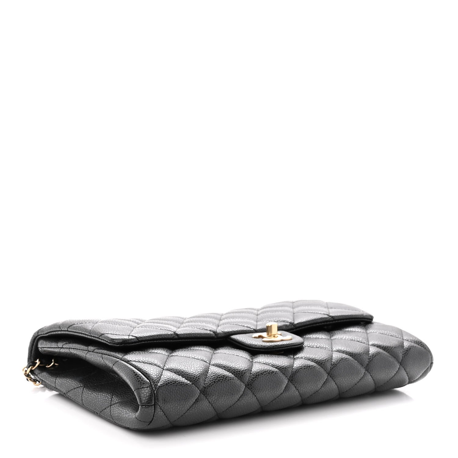 Chanel Caviar Quilted Clutch With Chain Flap Black 4 of 10