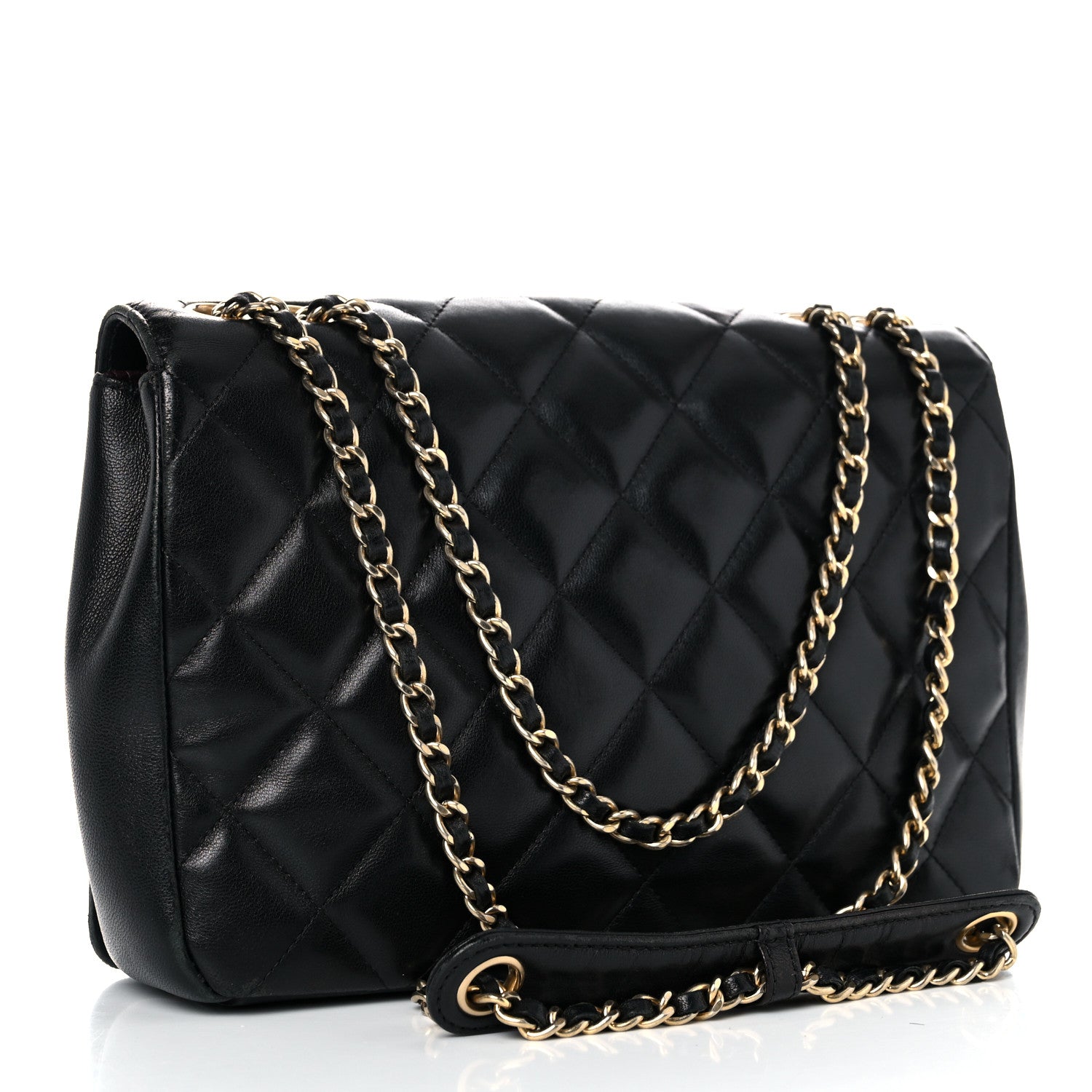 Chanel Lambskin Quilted Small Diamond CC Flap Black 2 of 26