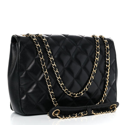 Chanel Lambskin Quilted Small Diamond CC Flap Black 2 of 26