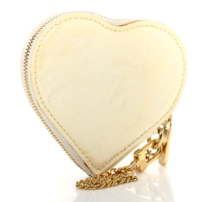 Louis Vuitton Vernis Heart Coin Purse Blanc Corail 2 of 8