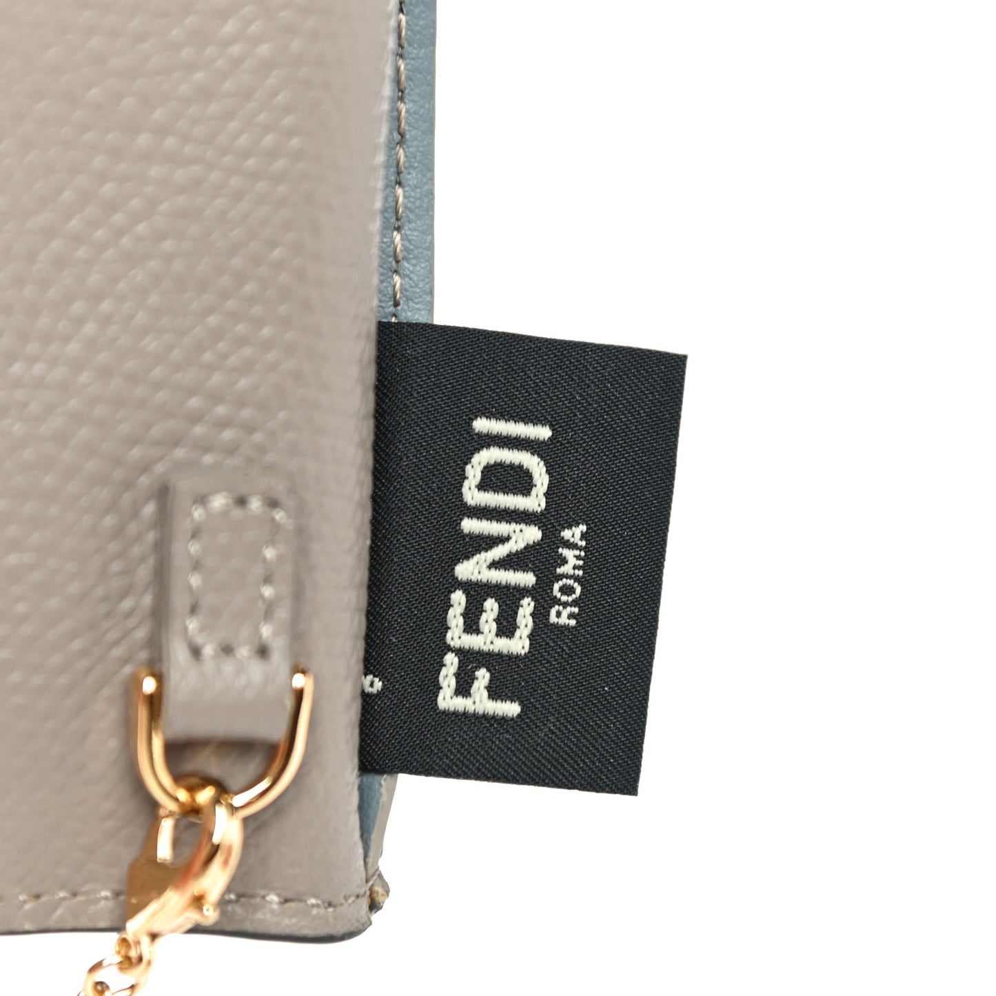 Vitello Cruise F is Fendi Geometric Flap Wallet on Chain Tortora