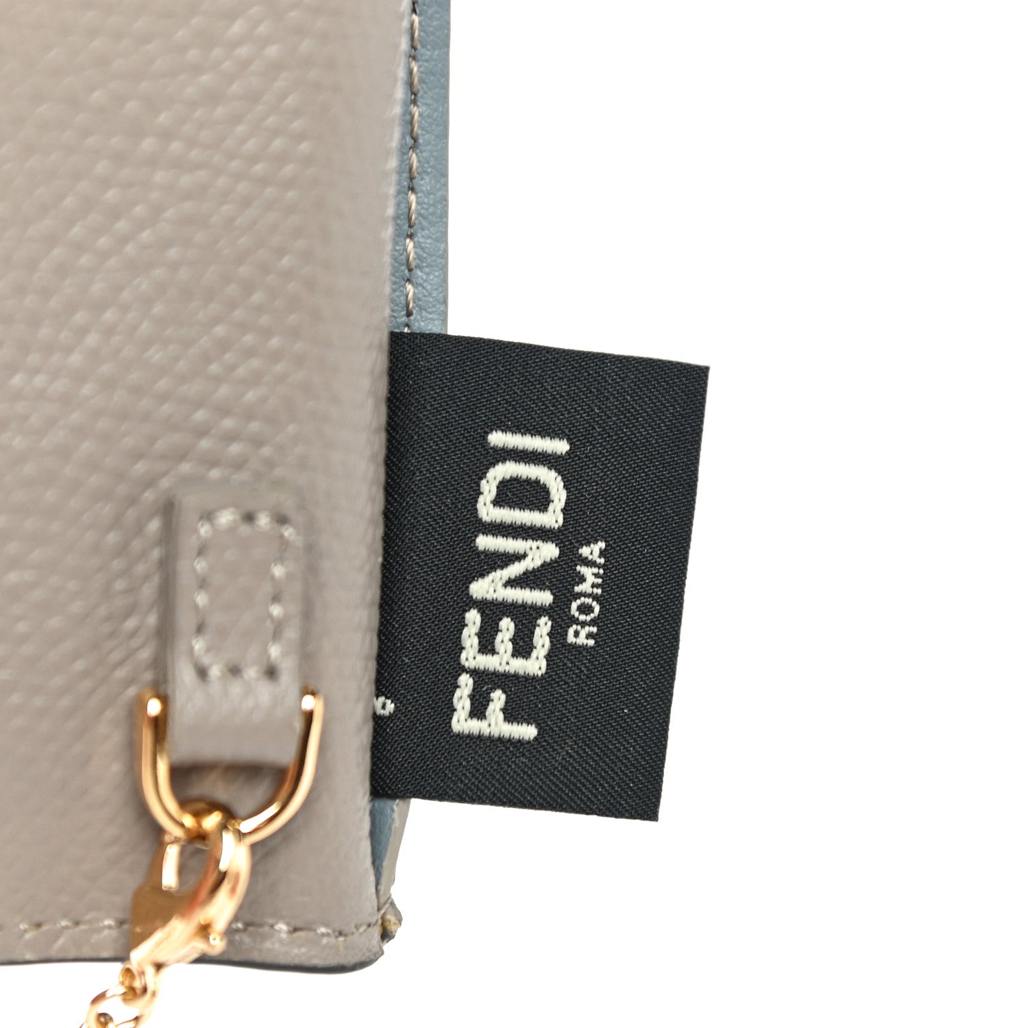 Fendi Vitello Cruise F is Fendi Geometric Flap Wallet on Chain Tortora 10 of 11